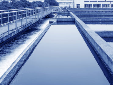 Modern urban wastewater treatment plant.